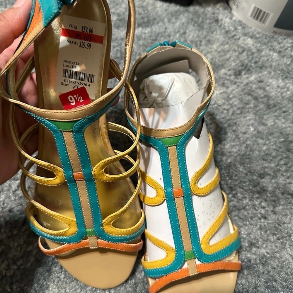Nine West Multicolor Strappy Sandals
